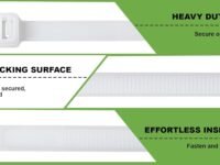 SCHOFIC Cable Zip Ties Heavy Duty 450 MM [Size 18 INCH], Ultra Strong Plastic [Polyamide] Wire Ties with 49 Pounds Tensile Strength, Nylon Tie Wraps with 4.8 MM Width (25, WHITE)