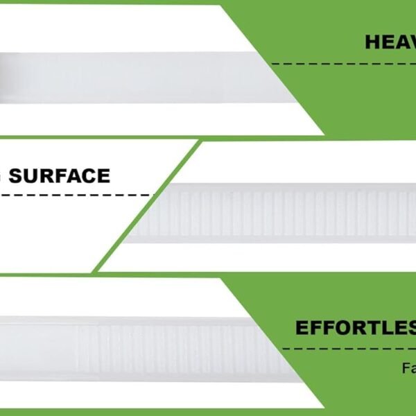 SCHOFIC Cable Zip Ties Heavy Duty 450 MM [Size 18 INCH], Ultra Strong Plastic [Polyamide] Wire Ties with 49 Pounds Tensile Strength, Nylon Tie Wraps with 4.8 MM Width (25, WHITE)