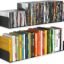 SHIOK DECOR Wall Mount Metal U Shape Shelf Book CD DVD Storage Display Bookcase Black Set of 2