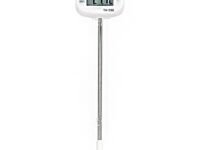 SYGA Digital BBQ Food Thermometer Instant Read Meat Candy Cooking Food Thermometer 180 Degree Rotatable Large Screen Long Probe for Kitchen Grill Meat Milk Yogurt Temperature - White