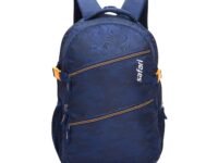 Safari Omega Plus 30L Casual Laptop Backpack, 2 compartments, Raincover, Organizer, Full body print, Bottle holder, Front pockets Color- Blue