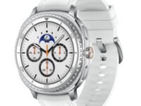 Samsung Galaxy Watch8 Classic (46mm Bluetooth, White) with 3nm Processor | Dual GPS | Sapphire Glass & Stainless Steel | 5ATM & IP68 | BP, ECG, IHRN & Vascular Load Monitoring | Anti-oxidant Index