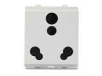 Schneider Electric Opale Plastic 6A/16A 3 Pin Socket with Shutter (White) X2106WH