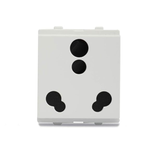 Schneider Electric Opale Plastic 6A/16A 3 Pin Socket with Shutter (White) X2106WH