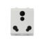 Schneider Electric Opale Plastic 6A/16A 3 Pin Socket with Shutter (White) X2106WH