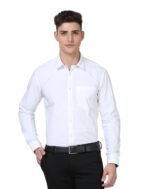 Scott International Men's Formal Shirt | Full Sleeve Wrinkle Resistant Cotton Blend | Spread Collar Regular Fit | Office, Business & Casual Wear | Solid Plain
