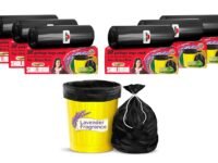 Shalimar Premium (Lavender Fragrance) Scented Garbage Bags | Small 17 X 19 Inches | 180 Bags (30 Bags X 6 Rolls) | Dustbin Bag/Trash Bag | (Black) - Perforated Box for Easy Dispensing