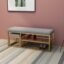 Shoe Bench Entrance Area with Storage, Modern Shoe Storage Bench with Velvet Seat Rang Metal Shoe Rack, Storage Organizer for Living Room Hallway-Gold Grey