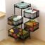 Square Kitchen Trolley with Wheels Kitchen Organizer Accessories Items & Storage Onion Potato Rack/Vegetable Basket for Kitchen Storage Vegetable Onion Stand (5 Layer, Square)