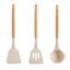 Star Work Silicon Spatula for Kitchen | Non-Stick | Cooking Spatulas with Wooden Handle | Turner Serving Cooking Spoon | Combs for Omlet Egg Dosa chapati Sambar