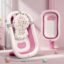 StarAndDaisy Bath Tub for Baby 0-5 Years/Foldable Bath tub for Kids with Cushion, Space Saving Design, Newborn Baby Folding Bathing Tub Girls & Boys, Easy to Store- Pink