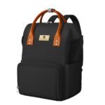 StarAndDaisy Diaper Backpack For Mothers For Travel/Diaper Bags For Mom With Multi Compartments, Insulated Bottle Pockets, Waterproof, Ultra Soft Oxford Fabric, 24Lt Capacity - Black