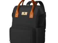 StarAndDaisy Diaper Backpack For Mothers For Travel/Diaper Bags For Mom With Multi Compartments, Insulated Bottle Pockets, Waterproof, Ultra Soft Oxford Fabric, 24Lt Capacity - Black