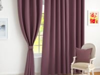 Story@Home 100% True Blackout Door Curtains 7 Feet Long Set of 1 | Plain Design | Room Darkening Curtain | Thermal Insulated Curtains for Living Room, Bedroom | (116 x 215 cm, Burgundy)