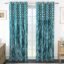 Story@Home Door Curtains 7 Feet Long Set of 2 | Damask Printed | Medium Room Darkening Curtain | Curtains for Living Room | (118 x 215 cm, Blue & White) | Perfect for Home Decor