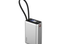 Stuffcool Giga Max Smallest 25000mAh 100W Power Bank, Built-in Type-C Cable, Charges MacBook Pros, laptops, supports Samsung Super Fast Charging 2.0; Smart TFT Display, Made in India, CE ROHS Approved