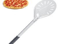 THW® Aluminium Round Pizza Peel 9 Inch (Italian Style) – Lightweight Pizza Paddle with 31 Inch Total Length for Easy Pizza Handling