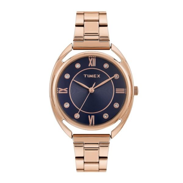 TIMEX Analog Watch for Women Available in Multicolor Dial & Rose Gold Stainless Steel Bracelet Band - Water Resistant Wrist Watches