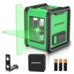 TOMAHAWK® TLL-C-02 Compact 2 Green Line Laser Level - 98ft Green Cross Self-Levelling Laser Line for Construction with Vertical/Horizontal Base, Adjustable Brightness
