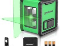 TOMAHAWK® TLL-C-02 Compact 2 Green Line Laser Level - 98ft Green Cross Self-Levelling Laser Line for Construction with Vertical/Horizontal Base, Adjustable Brightness