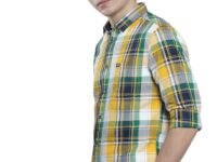 The Indian Garage Co Men Regular Fit Checkered Full Sleeves Cutaway Collar Casual Shirt