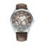 Titan Maritime Automatic Anthracite and Brown Bi-Colour Dial Brown Leather Strap Watch for Men - NT1793KL02