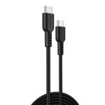 URBN Pro Cord 60W Super Fast Charging Cable | Type C to C | Supports Apple Car Play & Android Auto| Super Fast Charging and Data Transfer | Nylon Braided 1.2 Meter | 1 Year Warranty (Black)