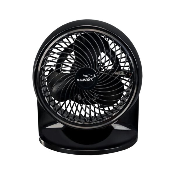 V Guard Spinny Pro 180 mm Table & Wall Fan | 2100 RPM High-Speed Motor | 353 CFM Airflow | 3 Speed Settings | 90° Adjustable Tilt | Energy-Efficient 30 W | Durable ABS Build | Black