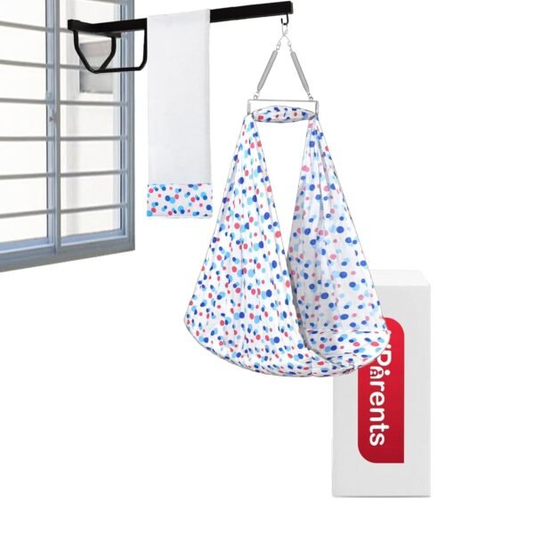 VParents Sleeping Essentials Set with Mosquito Net, Spring & Window Hanger (Blue) | Preemie
