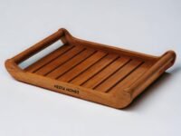 Vesta Homes Large Teak Wood Rectangular Serving Tray For Home, Kitchen, Restaurant, Office Organizer, Dining Table|Premium Serving Trays|38 X 25 X 6 Cm|Handmade In India