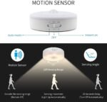 Wireless Motion Sensor Led Wall Night Light with USB Charging Stick Lamp (White Light)