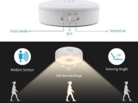 Wireless Motion Sensor Led Wall Night Light with USB Charging Stick Lamp (White Light)