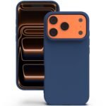 YATWIN Silicone Case for iPhone 17 Pro, Soft-Touch, Shockproof, DustProof, Antiskid Phone Cover for Apple iPhone 17 Pro - Dark Blue
