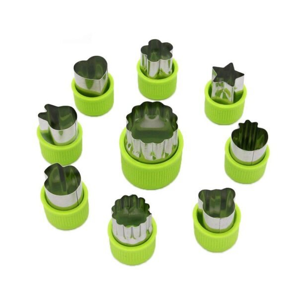 ZIBUYU� Vegetable Shape Cutter for Food Kids Various Shapes Pastry, Bread, Cookie, Vegetable, Fruit Cutter Shapes Star and Heart Shape Cutters - 9 Pieces