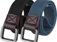 ZORO Cotton belt for men, D buckle gents belt, Combo Pack CB40-40-2PC