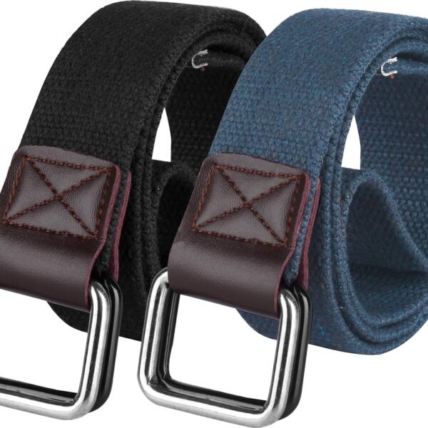 ZORO Cotton belt for men, D buckle gents belt, Combo Pack CB40-40-2PC