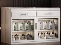 Zemic Multiuse Modular Plastic Shoe Rack for Home with Door | 𝟔 𝐒𝐡𝐞𝐥𝐟 Stackable Organizer | Waterproof & Dustproof | Space Saving Storage for Home, Bedroom & Entryway【White, Double-Door-6-Shelf】
