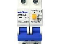 amiciSmart 32A Circuit Breaker with Over Current, Shock Proof, with On/Off Switch for Leakage Protection, 220VAC