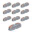 amiciTools Fast Wire Clip Connector, Fixed Wire Terminal Blocks 1-to-1 Connector Pack of 10 – Quick connect, Tool-Free Installation, Ideal for Electrical Wiring and DIY Projects