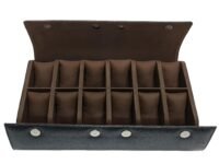essart 12-Slot Watch Roll Case – Luxury PU Leather Travel Watch Organizer for Men & Women | Portable Watch Storage Case | Scratch-Resistant & Protective