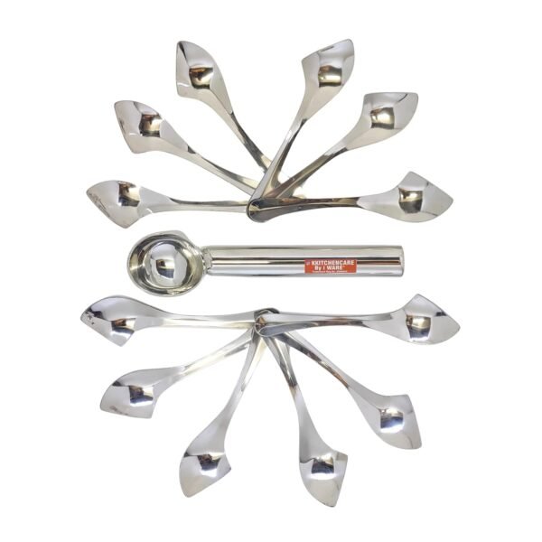 i WARE KkitchenCare Ice Cream Scoop & Ice Cream Spoons Set of 12 Premium Stainless Steel