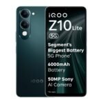 iQOO Z10 Lite 5G (Cyber Green, 8GB RAM, 256GB Storage) | 6000 mAh Battery | Dimensity 6300 5G Processor with 433K+* AnTuTu Score | IP64 Rated & Military Grade Shock-Resistance