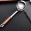 store Stainless Steel Long Pot Soup Spoon Ladle with Wooden Handle for Hotel ,Kitchen, Restaurant