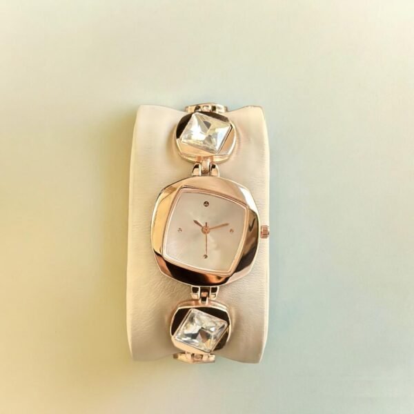 styledose Luxury Dial in Square case with Ston Studded brecelet Strap Quartz Analogue Wrist Watches for Women's & Girls&Miss&Ladies