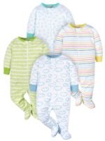 ONESIES Brand Baby Boys 4-Pack 'N Play Footies and Toddler Sleepers