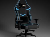 Green Soul Monster Ultimate Series S | Multi-Functional Ergonomic Gaming & OfficeChair | Premium Spandex & PU Leather Fabric | Adjustable Neck, Lumbar Pillow | 4D Adjustable Armrests (Black Blue)