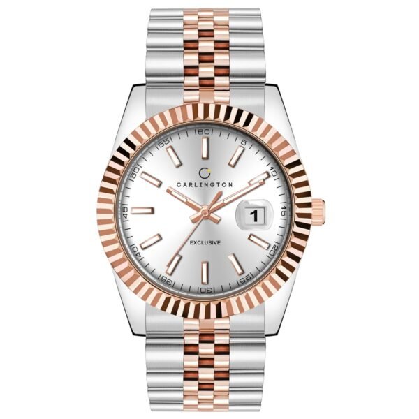 Carlington Analog Men's Watch with Stainless Steel Chain Strap, Multi-Color Dial Options, Premium Gift Watch for Men – Stylish Casual & Formal Wrist Watch - CT 8811