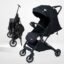 Infantso RIDE-X Premium Baby Stroller / Pram Auto Fold with 5 Points Safety Harness, Multi Level seat Recline & Spacious Cushioned seat, One-Hand Fold and 360° Rotating Wheels, Travel Friendly, Extendable Canopy, Adjustable Footrest, Shock Absorption Wheels, Lightweight Stroller for 0 to 3 Years (Black)