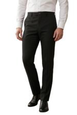 Louis Philippe Men's Regular Fit Everyday Smart Wear Comfort Stretch Work Ready Solid Formal Trouser