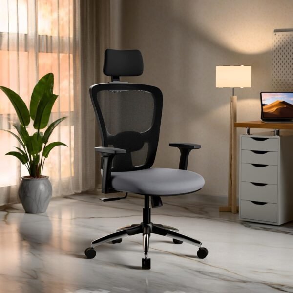 Green Soul Jupiter Superb | Ergonomic Mesh Office Chair for Work | 3 Year Warranty | Multi-Lock Synchro Tilt Recline Mechanism | 2D Armrest | Adjustable Lumbar | High Back | Grey